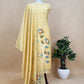 Green Floral Jamdani Weaved Unstitched Suit In Chanderi