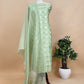 Pastel Green Pure Unstitched Chiniya Silk Suit In Pichwai Zari Weaving