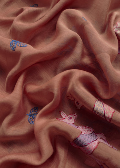 Mul chanderi silk suit gifting for women