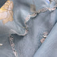Cool Blue Pure Crushed Tissue Silk kurta And Floral Organza Dupatta With Handwork