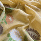 Yellow jamdani Woven Unstitched Suit With Paithani Work