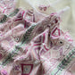 Handloom Linen Silk Suit With Brush Print And Kutch Hand Embroidery