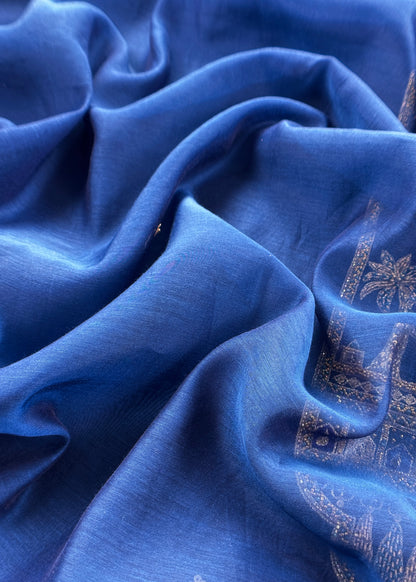 mulmul unstitched suit with dupatta


