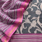 Charcoal Grey and Barbie pink Red Pure Maheshwari Silk Suit