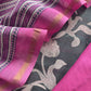 Charcoal Grey and Barbie pink Red Pure Maheshwari Silk Suit