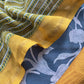 Charcoal Grey And Gold Yellow Pure Maheshwari Silk Suit