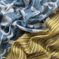 Charcoal Grey And Gold Yellow Pure Maheshwari Silk Suit