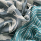Charcoal Grey And Firozi Pure Maheshwari Silk Suit