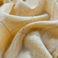 Pastel Yellow Monotone Pure Mulmul Suit Fabric With Nrityam Appliqué Work