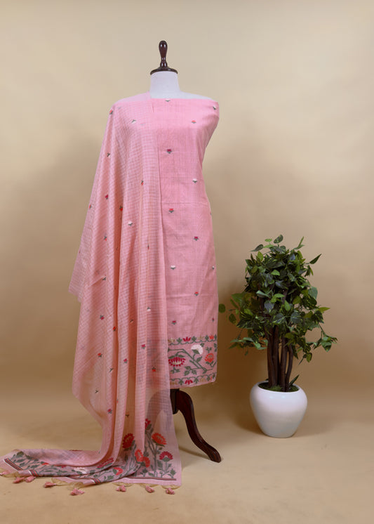 jamdani weaved suit for gifting mom