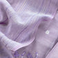 Pastel Lilac Monotone Pure Mulmul Suit Fabric With Nrityam Appliqué Work