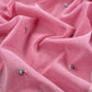 Pink Flamingo Mulmul Tissue Unstitched Suit Fabric With Appliqué Work