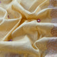 Light Yellow Flamingo Mulmul Tissue Unstitched Suit Fabric With Appliqué work