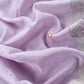 Lavender Flamingo Mulmul Tissue Unstitched Suit Fabric With Appliqué Work