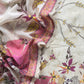 Pink Floral Digital Print Pure Mul Summers Suit With Chidiya Embroidery