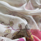 Pink Floral Digital Print Pure Mul Summers Suit With Chidiya Embroidery