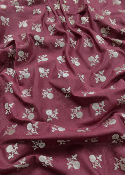 Katan Silk Suit With Flower Dupatta

