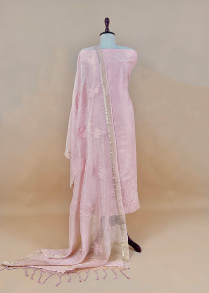 linen silk suit with dupatta

