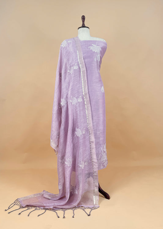 linen silk suit with dupatta

