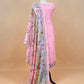 Baby Pink Mulmul Suit With Digital Print Dupatta