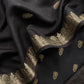 Black Handloom Munga Silk Suit With Zari Weaving