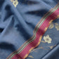 Royal Blue Handloom Munga Tussar Unstitched Suit With Digital Print