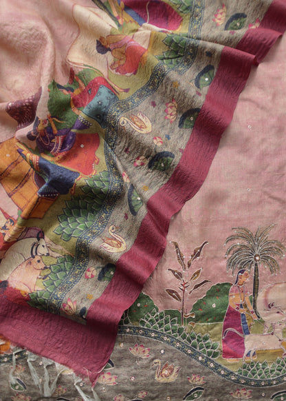 Tussar silk suits for women

