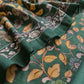 Green Raw Silk Suit In Digital Print