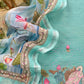Turquoise Blue Mulmul Suit With Digital Print Dupatta