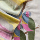 Beige Mul Chanderi Unstitched Suit With Multicolor Dupatta