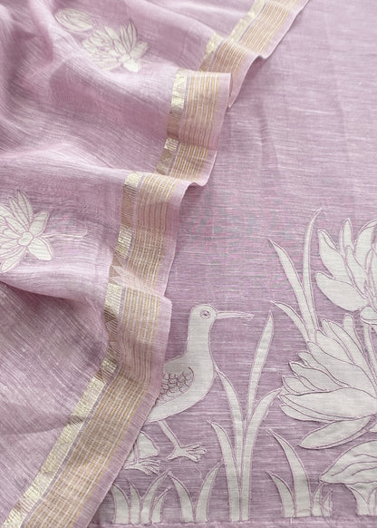 Summer wear suit pure linen silk fabric

