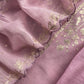 Pink Summer Special Mul Chanderi Suit With Pitta and Appliqué Work