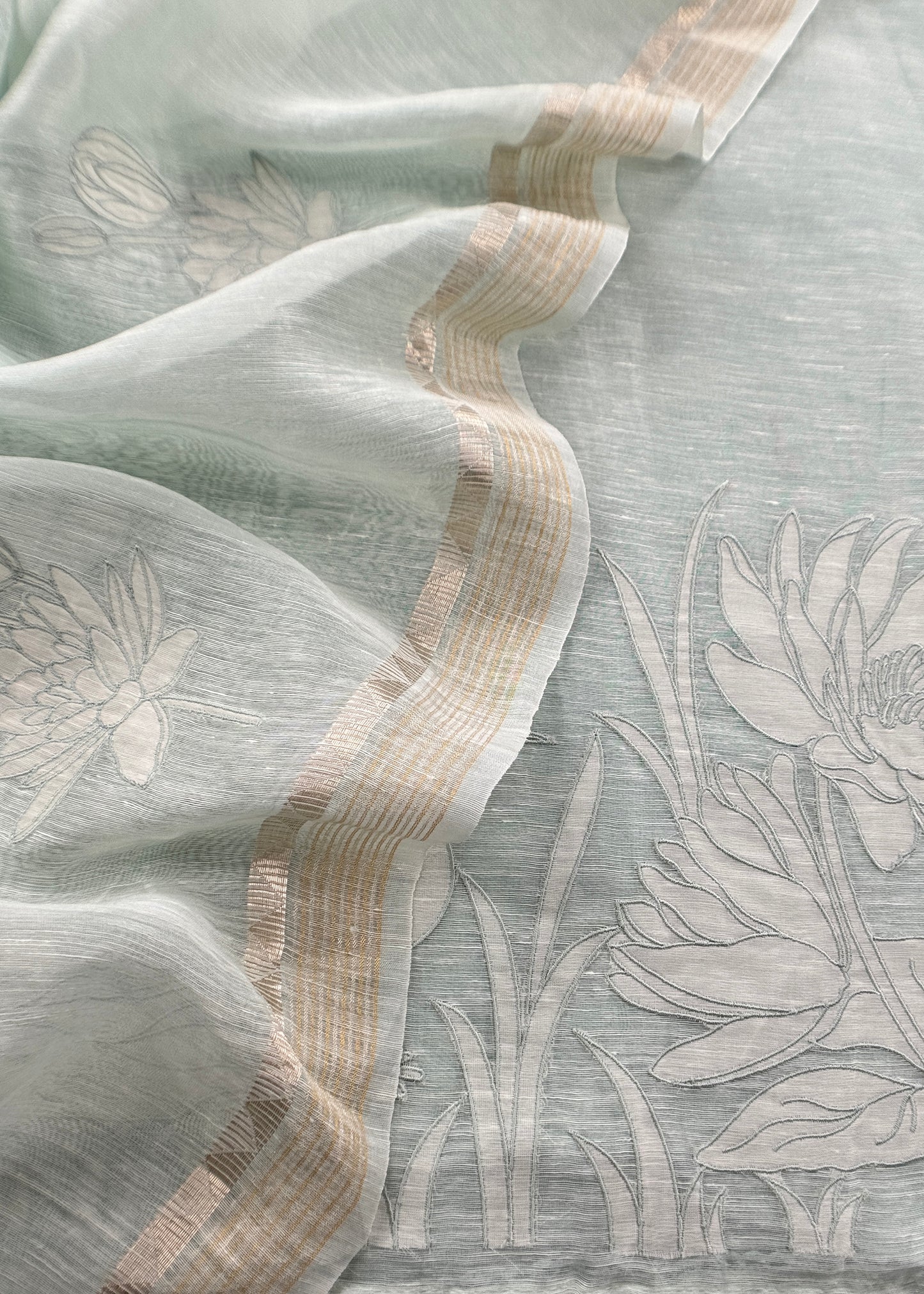 Summer wear suit pure linen silk fabric

