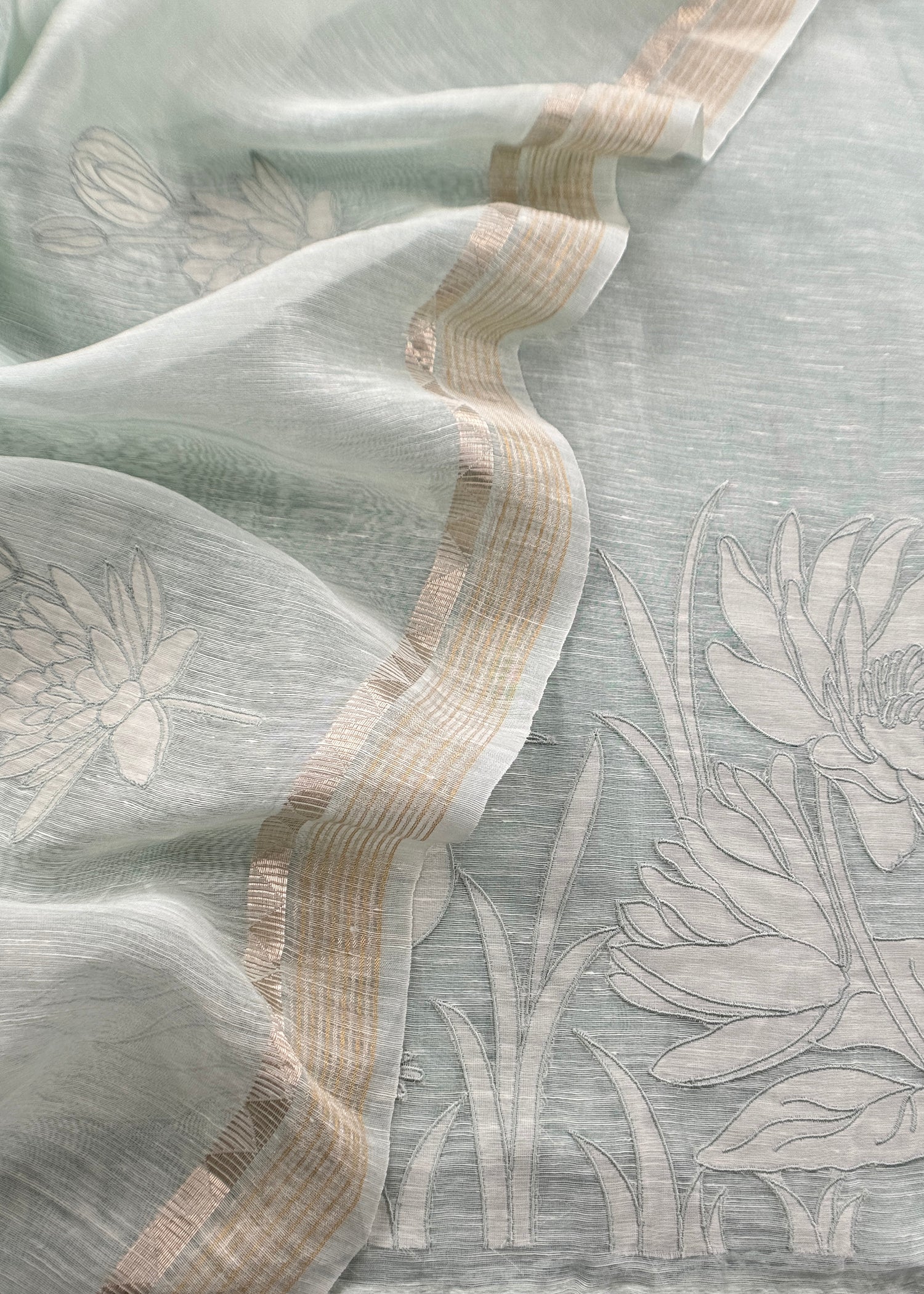Summer wear suit pure linen silk fabric

