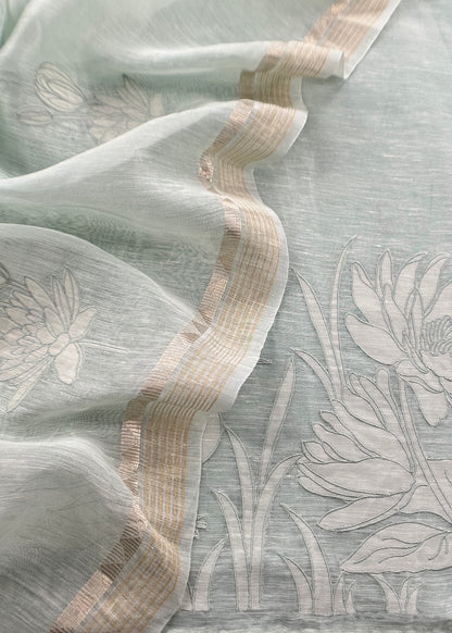 Summer wear suit pure linen silk fabric

