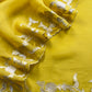 Pea Soup Pure Kora Silk Suit With Dupatta In Applique Work