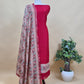 Red Pure Maheshwari Unstitched Suits With Patola Dupatta