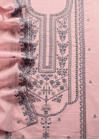 mulmul unstitched suit with dupatta


