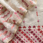 Beige With Pink, Red Kutch Embroidered Cotton Linen Unstitched Suit