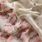 Beige With Pink, Red Kutch Embroidered Cotton Linen Unstitched Suit