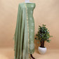 Apple Green Pure Maheshwari Silk Suit With Ekat Dupatta