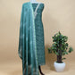 Emerald Green Pure Chanderi Silk Suit With Bagru Hand block Print And Gota patti Handwork