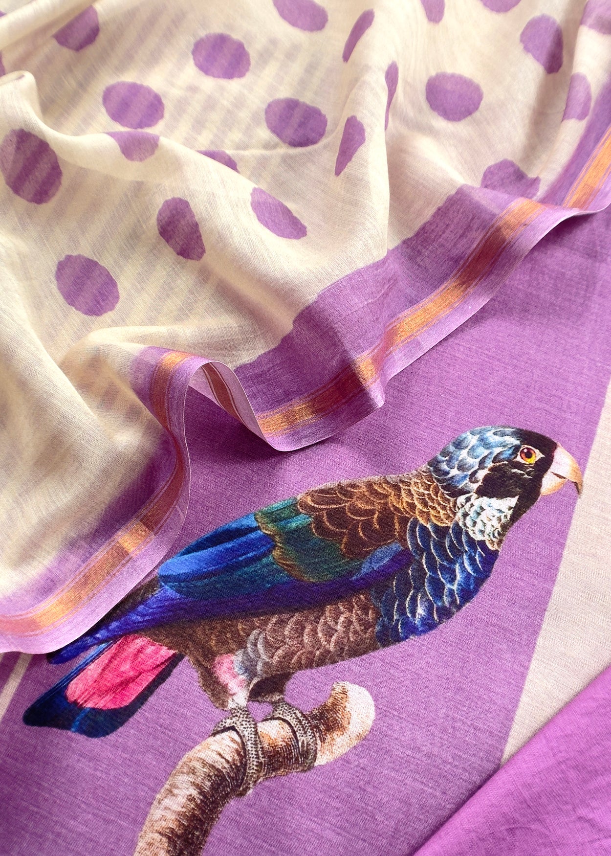 Mul chanderi unstitched suit with dupatta

