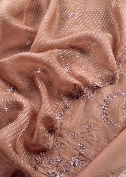 Premium quality kora silk unstitched suit with dupatta


