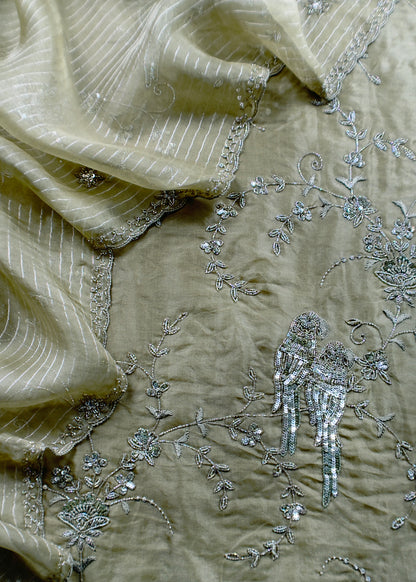 Festive celebration kora silk suit at the best price

