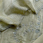 Oliva Green Pure Kora Silk Suit With Zardosi And Dabka Handwork