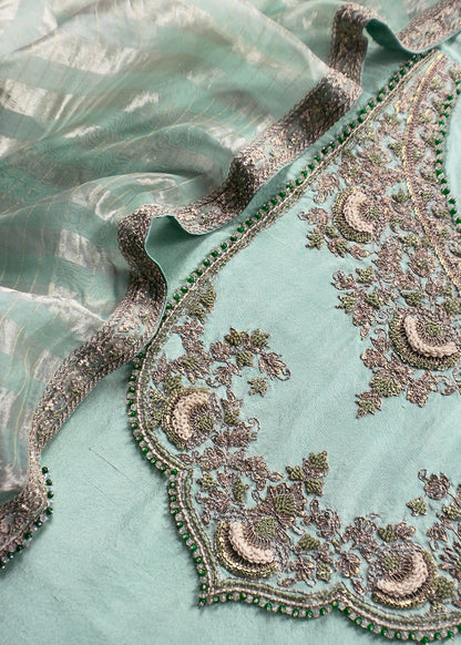 Premium quality silk unstitched suit with dupatta

