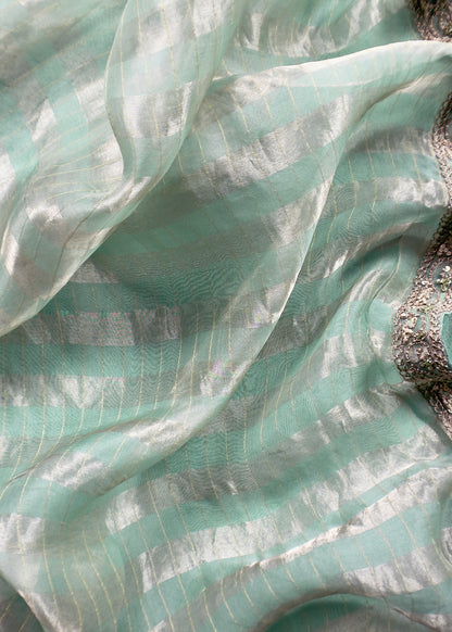 Luxury unstitched silk suit with weaving

