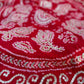 Red Handloom Silk Saree With Bandhani And Gota Patti Work