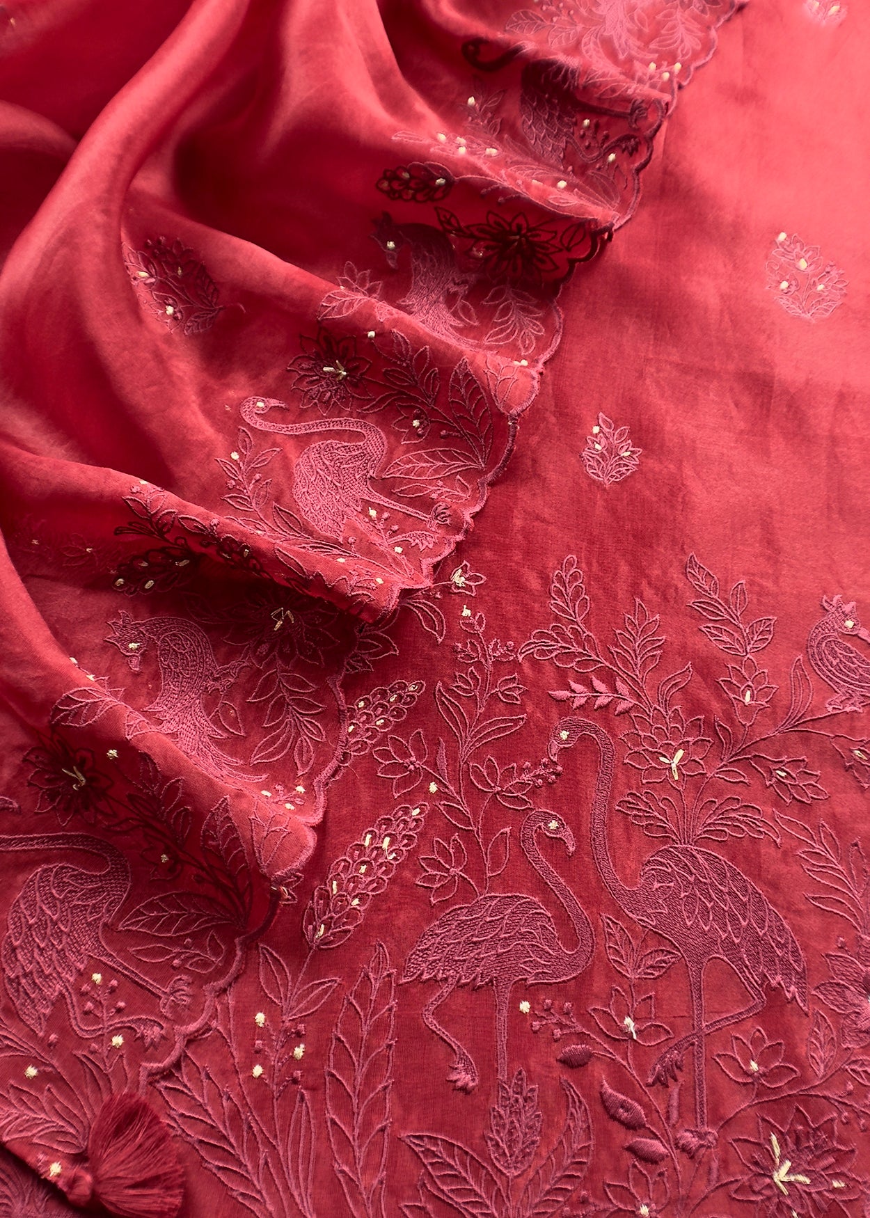 Organza Silk Suit For Bridal Trousseau

